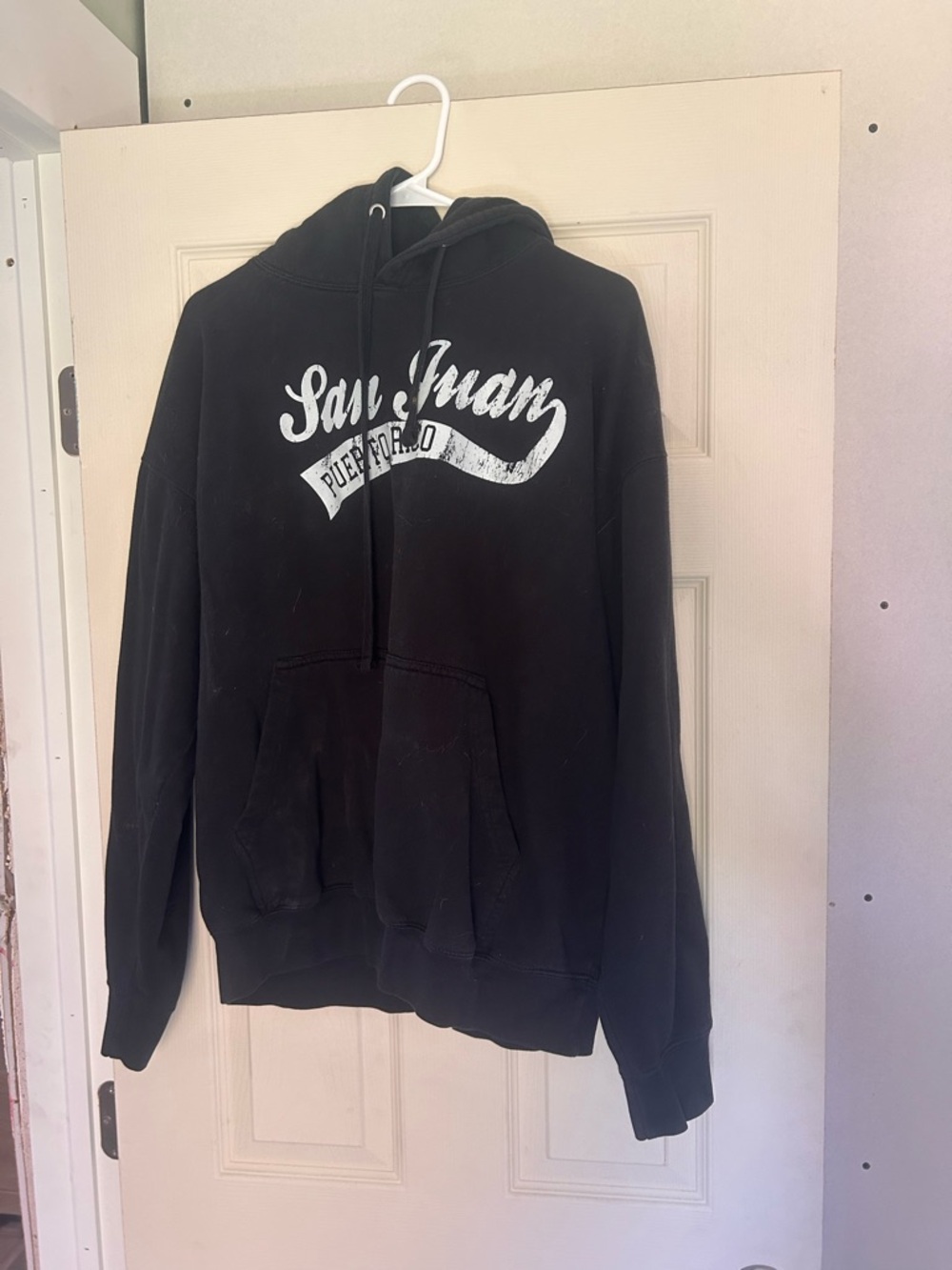 Black "San Juan Puerto Rico" Pullover Hoodie